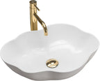 Rea Pearl Bathroom Sink Made of Ceramic Pearl-white-REA-U0265, White
