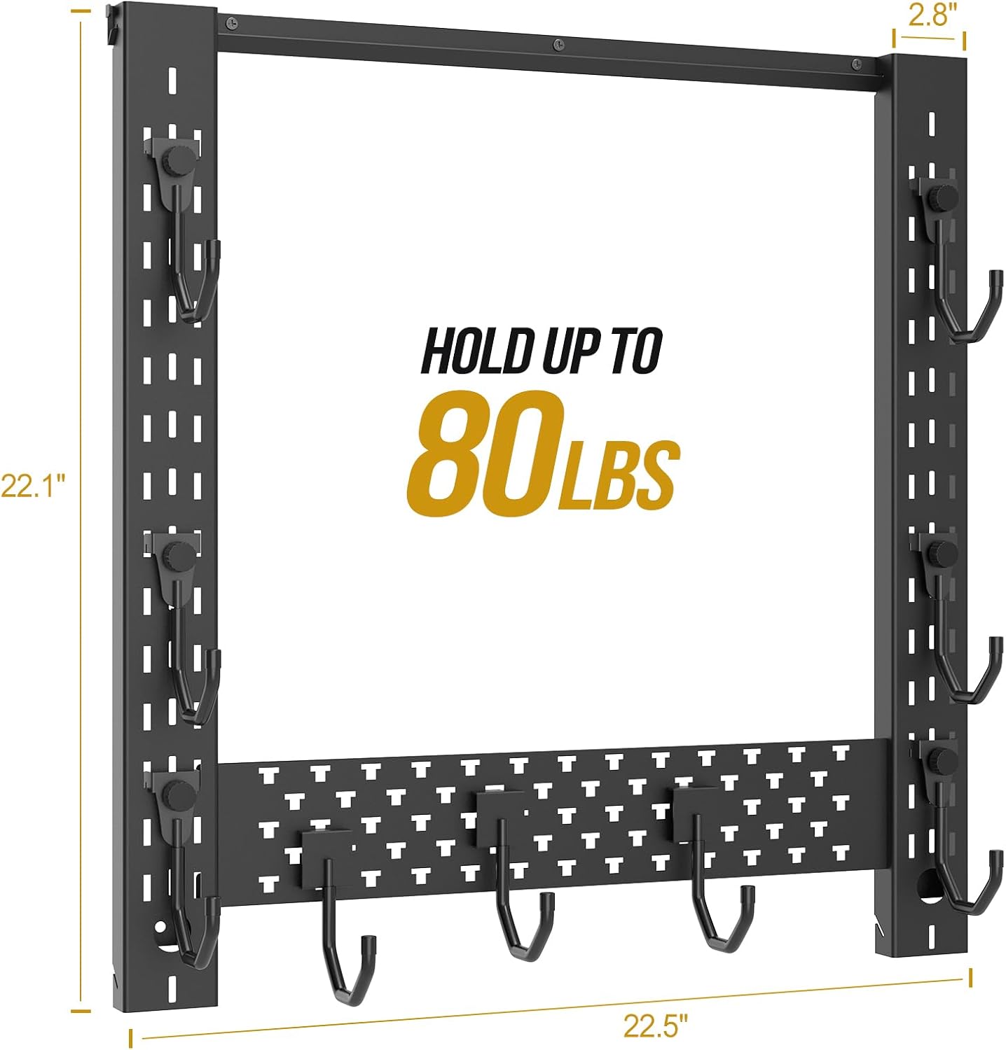ONETIGRIS Gun Rack Wall Mount,Indoor Gun Rack for Wall with Shelf Horizontal and 1 Removable Gun Accessories Tray