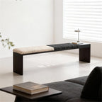 Modern Fabric Bench for Office Area Casual Dressing Room Bedroom Wooden Bed end Entryway(Small)
