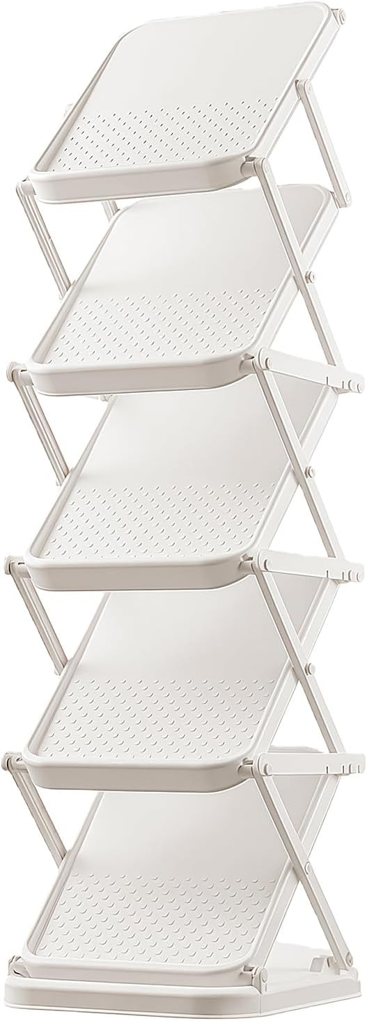 Portable Shoe Shelf Multifunctional Foldable Shoe Rack Space Saving Multi Layer Storage for Entryway Easy Assembly