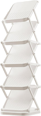 Portable Shoe Shelf Multifunctional Foldable Shoe Rack Space Saving Multi Layer Storage for Entryway Easy Assembly