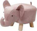 Ottoman Stool Kids Stool Animal Footstool Sofa Tea Stool for Bedroom Decor, Pink