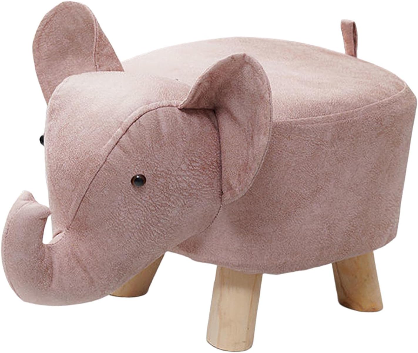 Ottoman Stool Kids Stool Animal Footstool Sofa Tea Stool for Bedroom Decor, Pink