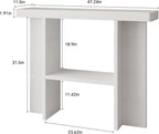 senlin Sofa Table, 47 Inch Console Table, Narrow Entryway Table for Hallway, Behind The Couch, Living Room, Foyer, Easy Assembly (White)