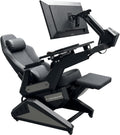 KING COCKPIT Zero-Gravity Reclining Chair for PC Gaming, Sim Racing &Home Office, Workstation with Electrically Adjustable Monitor Distance,Adjustable Keyboard Tray&Cup Holder-Black
