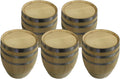 (Set of 5) - 5 Gallon New White Oak Barrel For Aging Whiskey, Bourbon, Wine, Cider, Beer Or As Decor