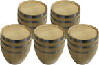 (Set of 5) - 5 Gallon New White Oak Barrel For Aging Whiskey, Bourbon, Wine, Cider, Beer Or As Decor
