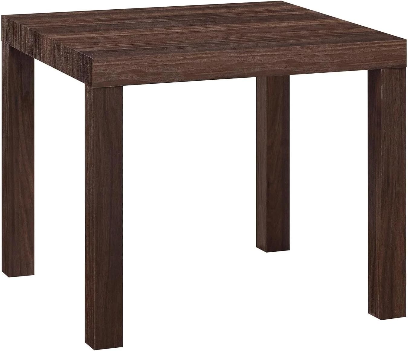 Parsons End Table, Canyon Walnut Finish, Modern Side Table for Living Room Bedroom, Home Essential
