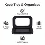 2 Pcs Magnetic Bobby Pin Holder - Portable Strong Magnet Organizer for Hair Pins, Paperclips & Metal Accessories, Travel Friendly for Makeup Bag, Vanity & Office