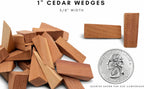 Cedar Barrel Wedges (1” x 3/8”) – Wood Plugs for Sealing Leaks & Cracks in Whiskey, Bourbon & Wine Barrels – Ideal for Home Brewing, Distilling & DIY Barrel Repair – Made in USA