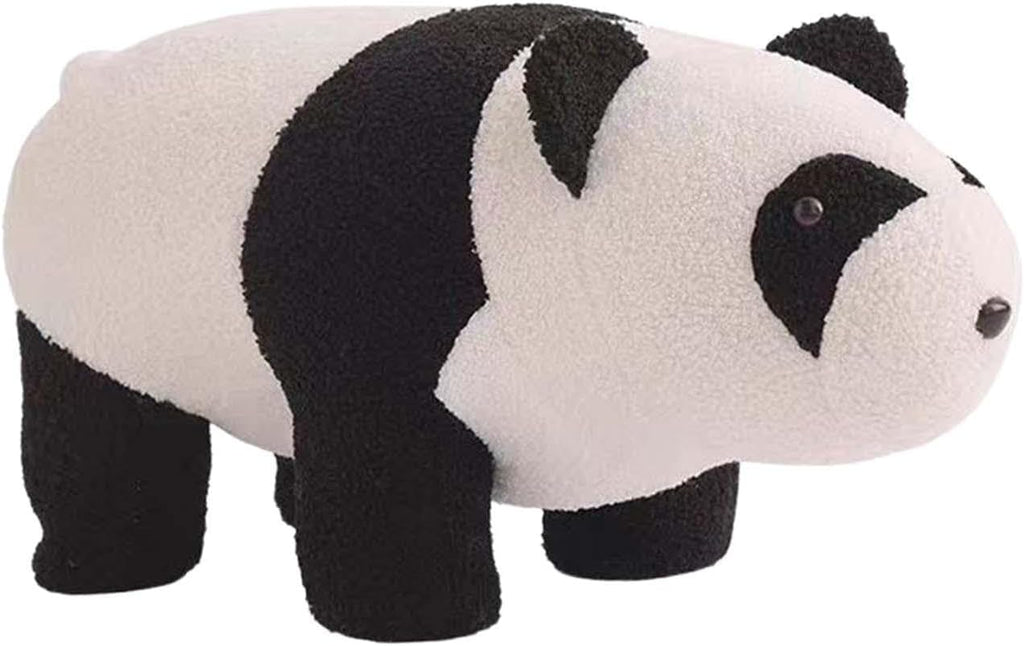 Animal Shaped Foot Stool, Foot Rest, Bedside Children Stool, Soft Padded Cushion Small Footstool Ottoman for Home Entryway Bedroom Playroom, Panda