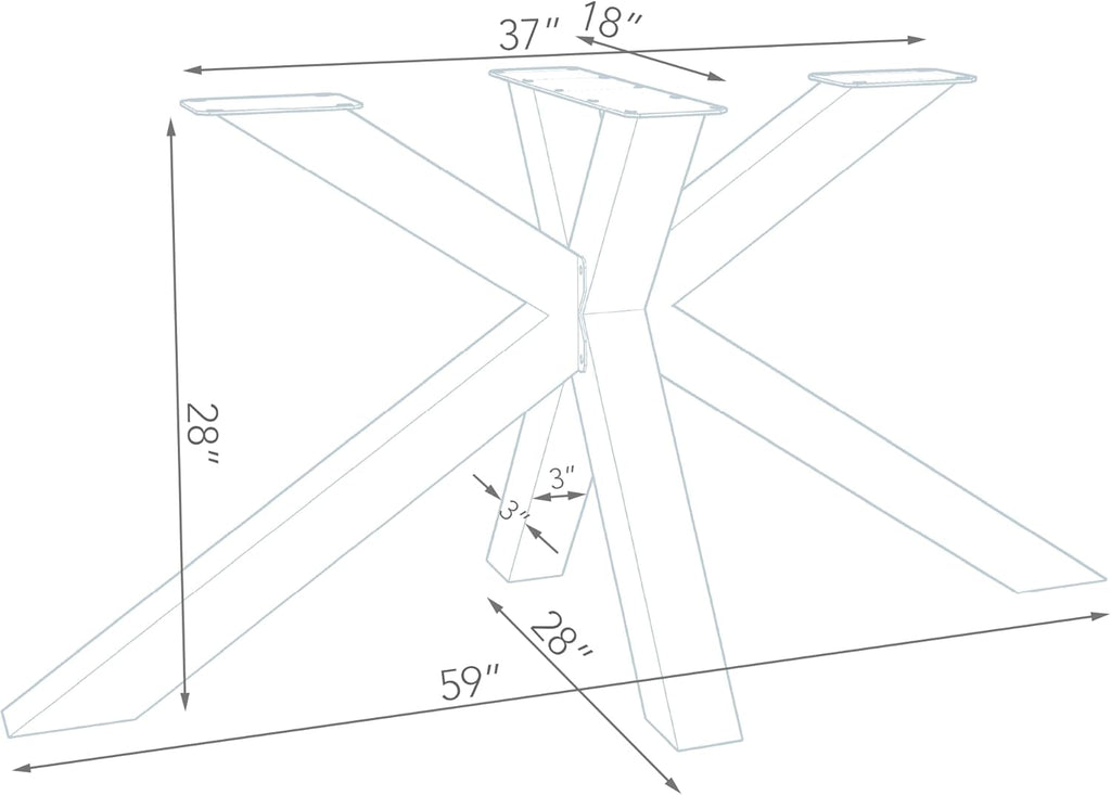 RUSTY DESIGN Spider-Shaped Dining Table Legs #SS1310