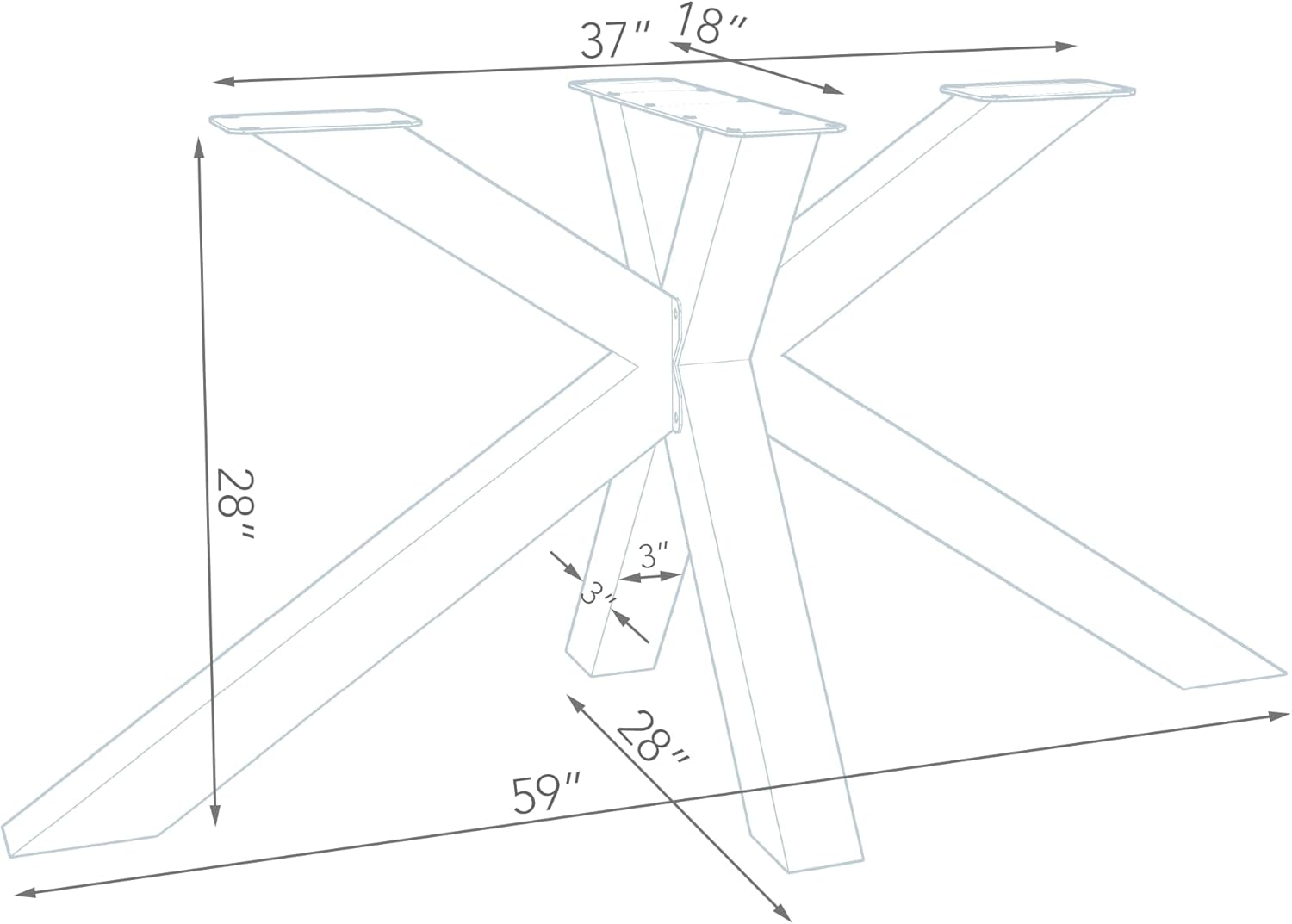 RUSTY DESIGN Spider-Shaped Dining Table Legs #SS1310
