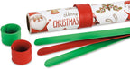 Current Silicone Holiday Red & Green Flip Wraps- Set of 6, Gift Wrap Holders, Silicone-Covered Metal Strips Flip to Securely Hold Gift Wrap Rolls, Electrical Cords and Posters,Roll Storage Holder