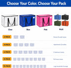 ClearSpace Oversized Moving Bags or Storage Bag – Large Moving Boxes with Backpack Straps, Zippers & Handles – Heavy-Duty Packing Bags for Moving, College Dorm, Christmas Decorations, 6 Pack