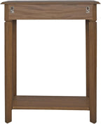 East at Main Solid Wood Console Table – 23.75” Wide Narrow Brown Entryway Table with Storage & Shelf – Rustic French Country Accent Table for Hallways, Foyers, Living Rooms and Small Spaces