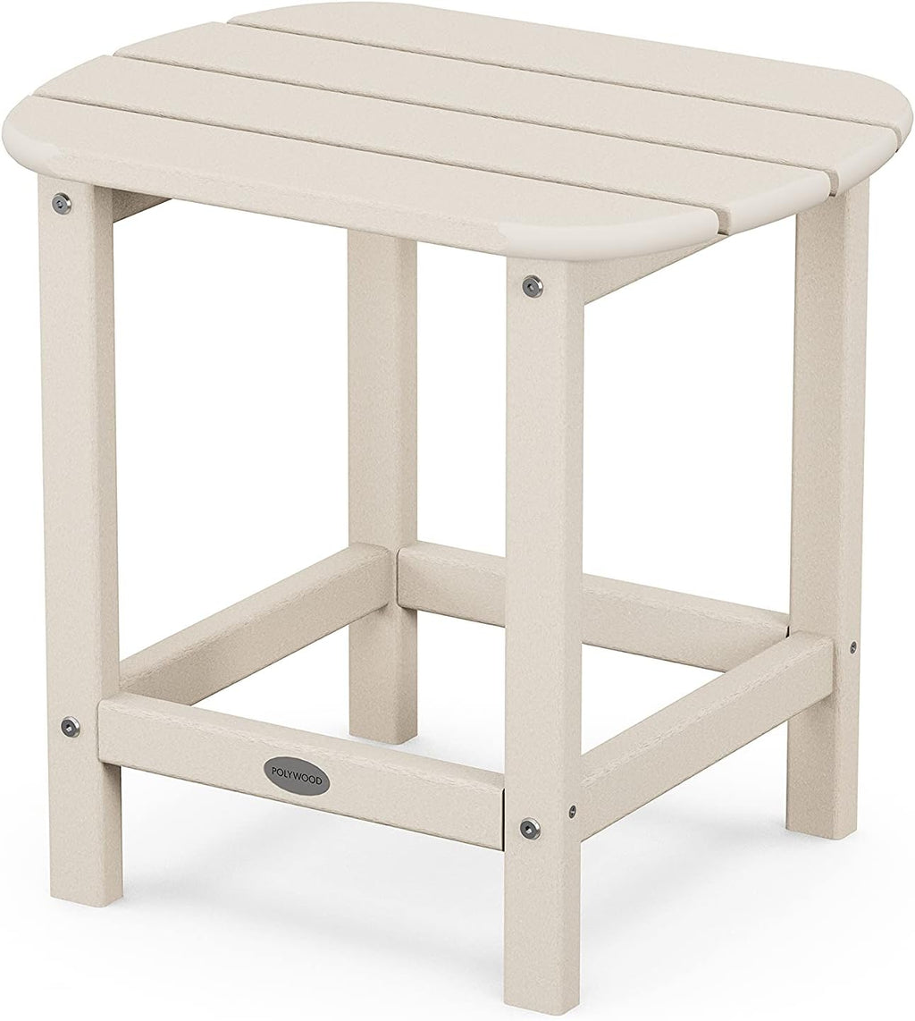 Polywood Adirondack Chair & 18" Side Table Bundle, Sand