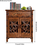 Entryway Cabinet Retro Country Board Wood Shoe Cabinet Old Living Room Wall Storage Cabinet Hollow Entrance Dining Sideboard Sideboard Storage Cabinet