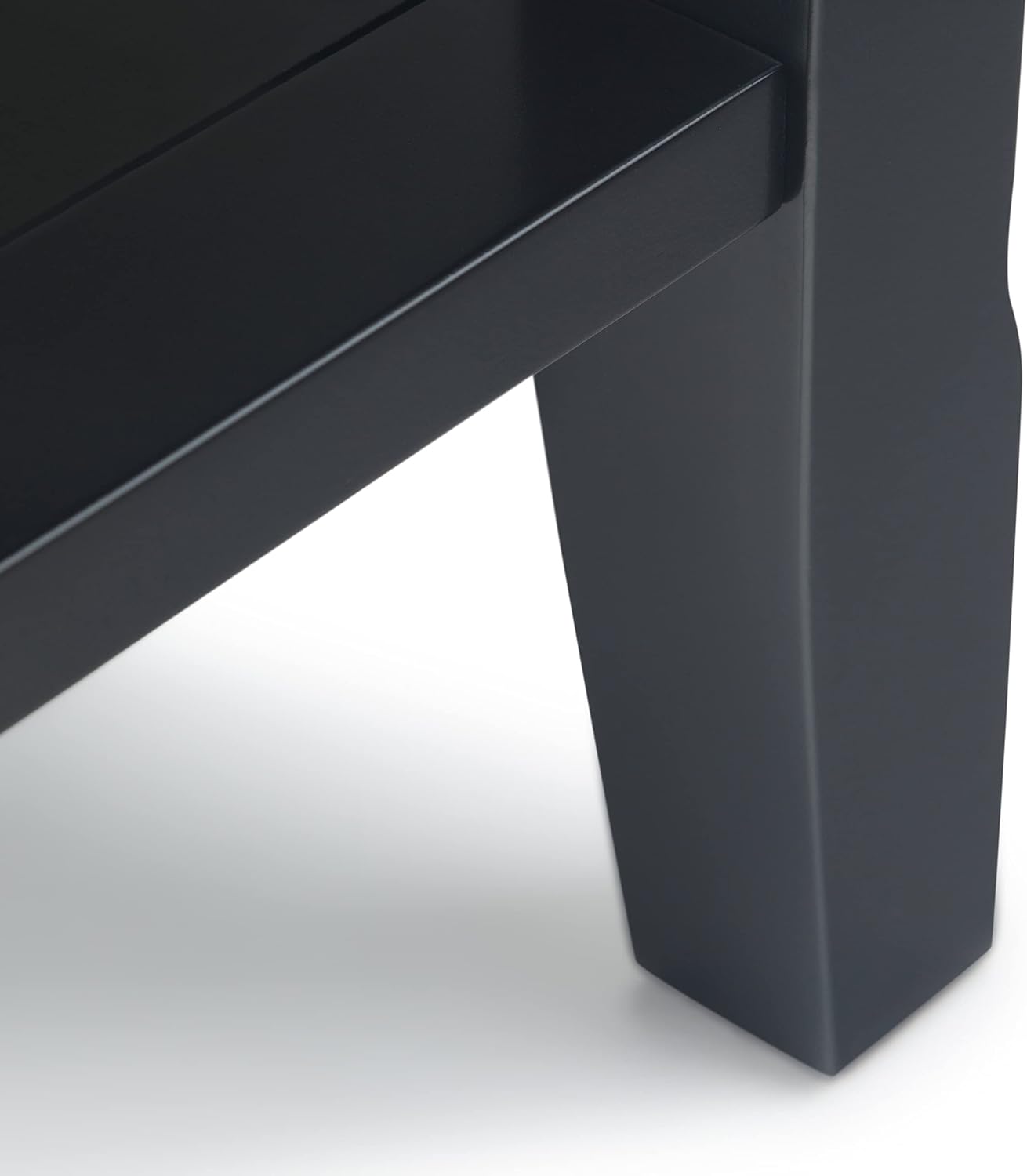 SIMPLIHOME Acadian Solid Wood 14 inch Wide Transitional-Style Narrow Side Tables in Black for the Living Room and Bedroom (Set of 2)