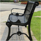 Outdoor Bench, Iron Park Bench, 2-Person Outdoor Patio Seat, Garden Bench Garden Bench(150cm)