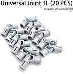 20pcs New Light Grey Universal U Joint 3L Compatible with legoes (61903/62520c01) Suspension & Drivetrain Robot Motor Robotics Advanced Building mindstorms EV3 NXT Part