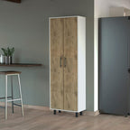 Oklahoma Tall Pantry Cabinet, 5-Shelf Storage Organizer, Wood Cupboard with Doors
