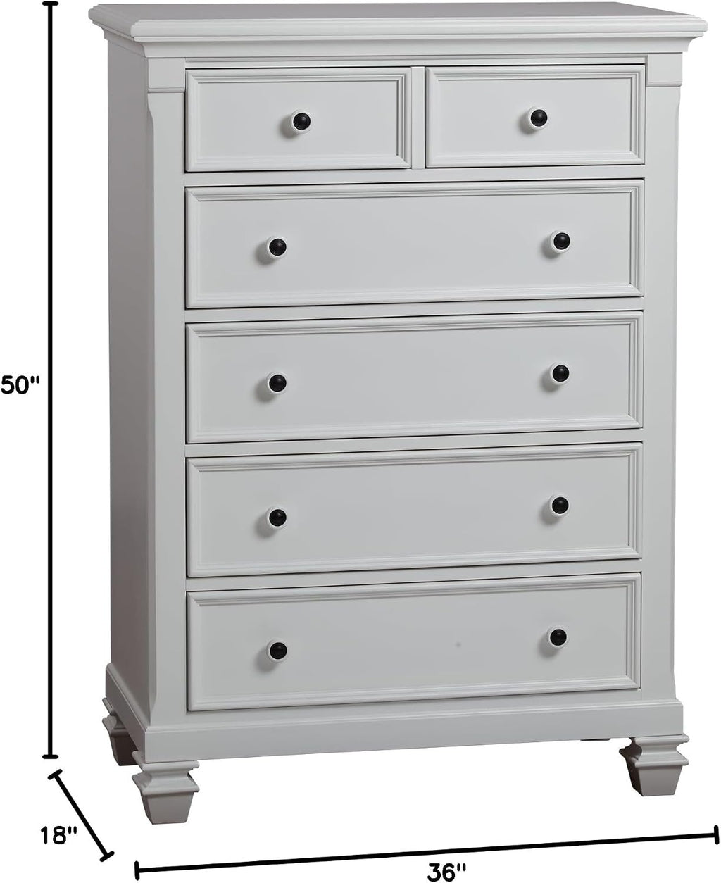 6 Drawer Chest Pure White