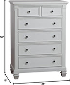 6 Drawer Chest Pure White
