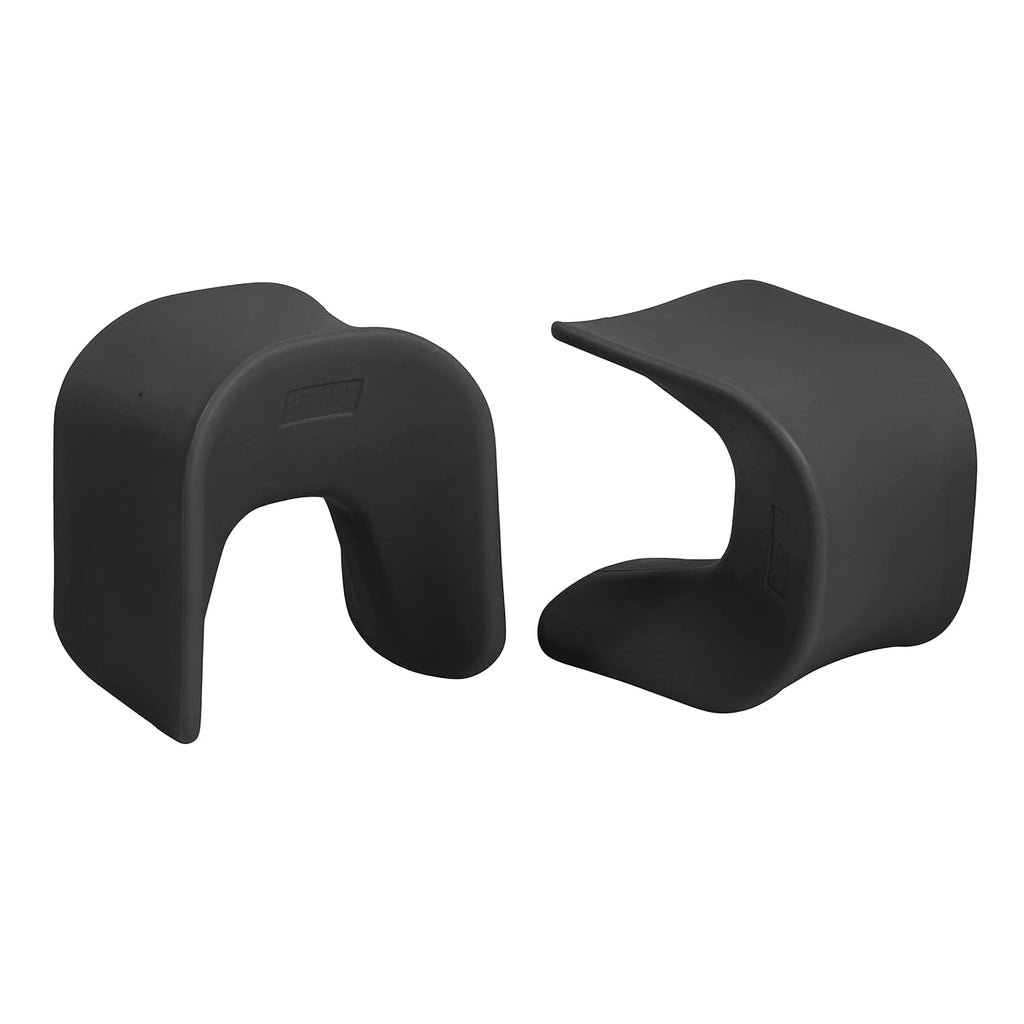 ECR4Kids Wave Seat Perch Stool, 14in - 15.1in Seat Height, Flexible Seating, Black, 2-Pack