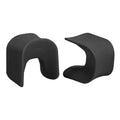 ECR4Kids Wave Seat Perch Stool, 14in - 15.1in Seat Height, Flexible Seating, Black, 2-Pack