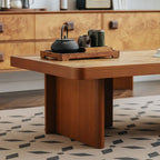 End Tables Burl Wood Coffee Table Unique Live Edge Top Modern Living Room Center(Small)
