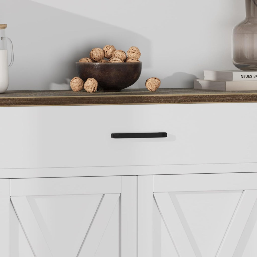 55" Sideboard with Storage Kitchen Storage Cabinet with 3 Drawers, Modern Large Wood Farmhouse Buffet Cabinet TV Stand Coffee Bar for Living Room Hallway