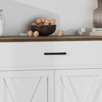 55" Sideboard with Storage Kitchen Storage Cabinet with 3 Drawers, Modern Large Wood Farmhouse Buffet Cabinet TV Stand Coffee Bar for Living Room Hallway