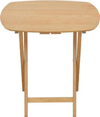 Oversized Hardwood Folding TV Tray Table, 25.5 Inches | Natural, For Dinner, For Eating