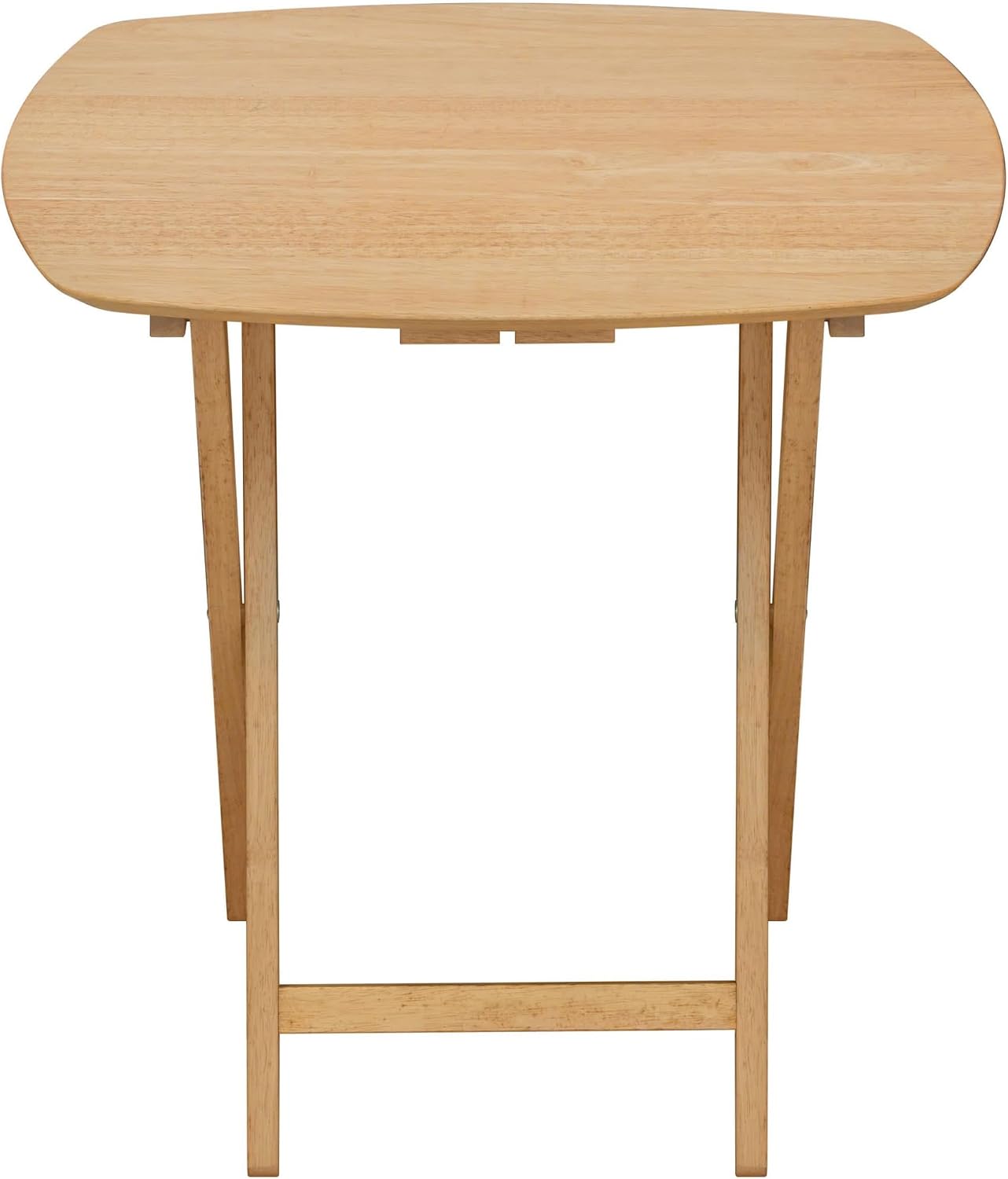 Oversized Hardwood Folding TV Tray Table, 25.5 Inches | Natural, For Dinner, For Eating