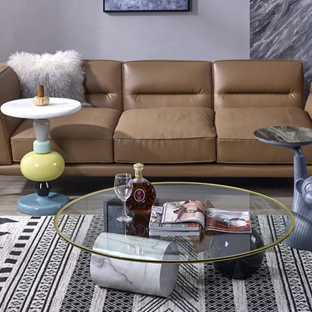 Fashionable and Creative Side Table, Mini Leisure Drink Table, Round Accent Table, Suitable for Living Rooms, Bedrooms and Balconies