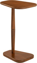 MH London Sammy C-Shaped Side Table - 22" High Solid Mango Wood End Table - Minimalist Handmade Walnut Accent Table for Living Room & Bedroom