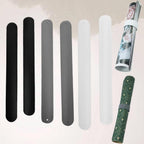 6 Pieces Wrapping Paper Holder Paper Roll Holder Silicone Covered Metal Strips Poster Slap Bands Gift Wrapping Paper Clamps for Home Storage Organization(Black,Gray,White)