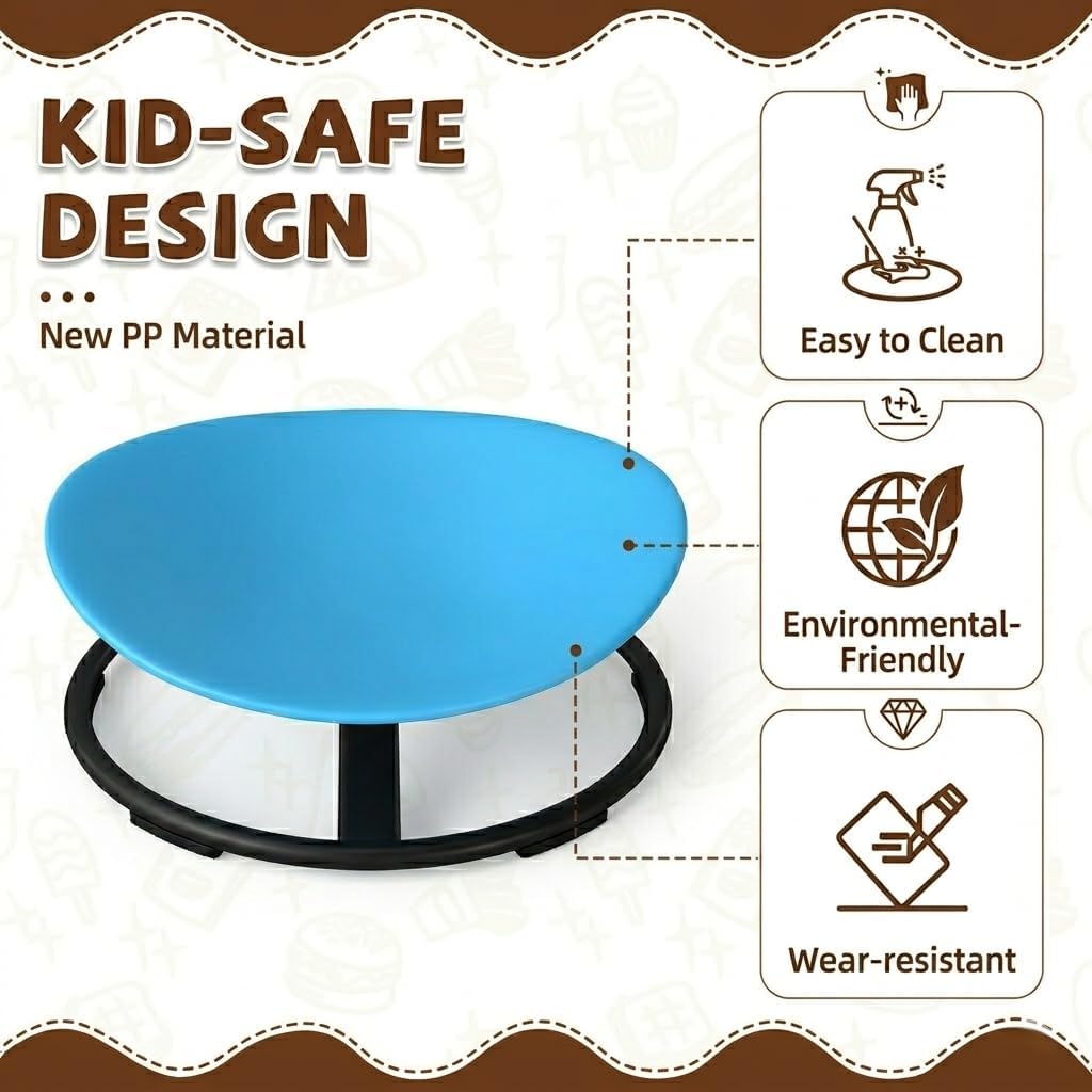 ADHD Sensory Spinning Chair for Autistic Kids, Sensory Chair for Autistic Children, 360 Rotation, Heavy Duty 220 LBS Capacity, Blue