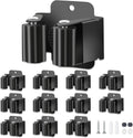 12 PCS Broom Holder Wall Mount, Upgraded Heavy Duty Mop and Broom Holder Wall Mount, Stainless Steel Broom Hanger Mop Holder Rack for Kitchen Laundry Garden Tool Organizer