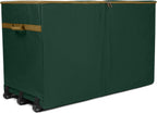 Covermates Keepsakes Christmas Tree Structured Rolling Storage Bag – Heavy-Duty Holiday Storage Container with Wheels, Padded Handles & Sturdy Inserts – Closet & Garage Organization, Green