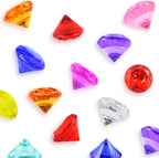 50 PCS Acrylic Crystal 20mm Round Diamond Crystals Treasure, Chest Hunt Party,Vase Fillers, Event, Wedding, Birthday Decoration Favor