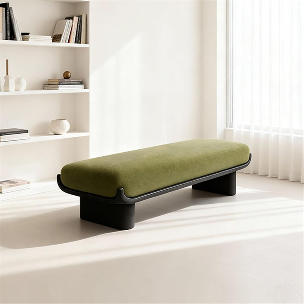 Modern Fabric Long Shoe Changing Bench for Walk-in Closet Living Room Home Use Bed end Entryway(XXL)