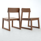 2-Pack Brown HDPE Outdoor & Garden Backrest Chairs