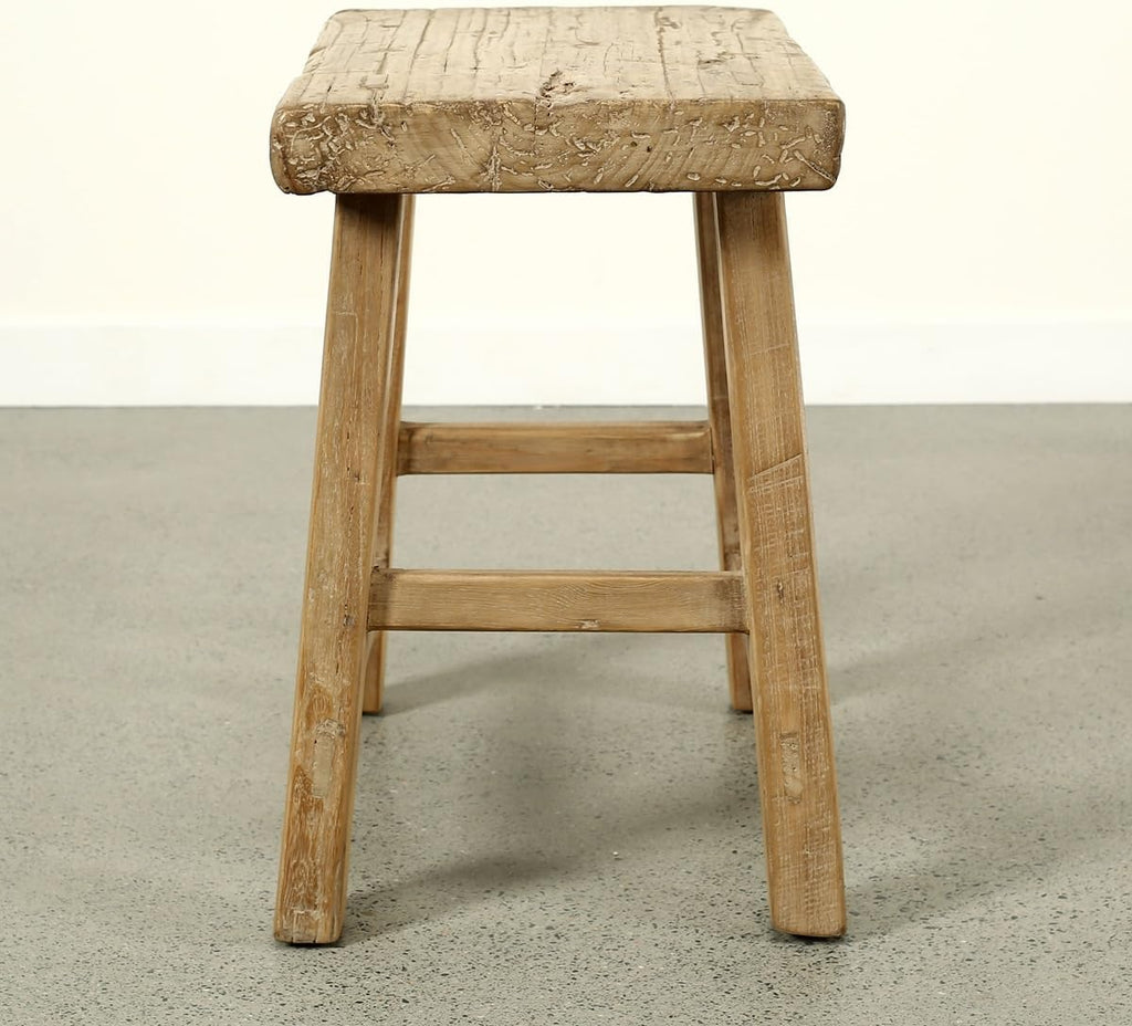 Artissance Approx. 22-26" Wide 14-16" Deep Vintage Accent Table with Unique Top Weathered Natural