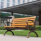 Patio Benches for Outdoors Park Chair Outdoor Bench Double Stool Backrest Community Leisure Garden Benches for Outdoors