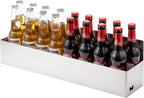 FlagShip Speed Rail 22 Inch Stainless Steel Liquor Bottle Holder Wall Mounted Syrup Rack Bottle Storage for Bar,Kitchen,Coffee Station