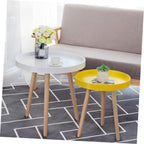 Nordic Style Mini Round Coffee Table White Small Corner Sofa Side Table Creative Indoor Household Accent for Living Room Bedroom