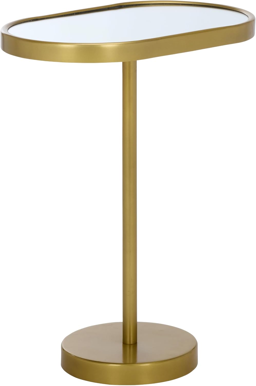 SAFAVIEH Home Collection - Ikaky Side Table, Gold Metal Base & Oval Mirrored Top (ACC5511A)