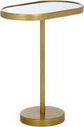 SAFAVIEH Home Collection - Ikaky Side Table, Gold Metal Base & Oval Mirrored Top (ACC5511A)